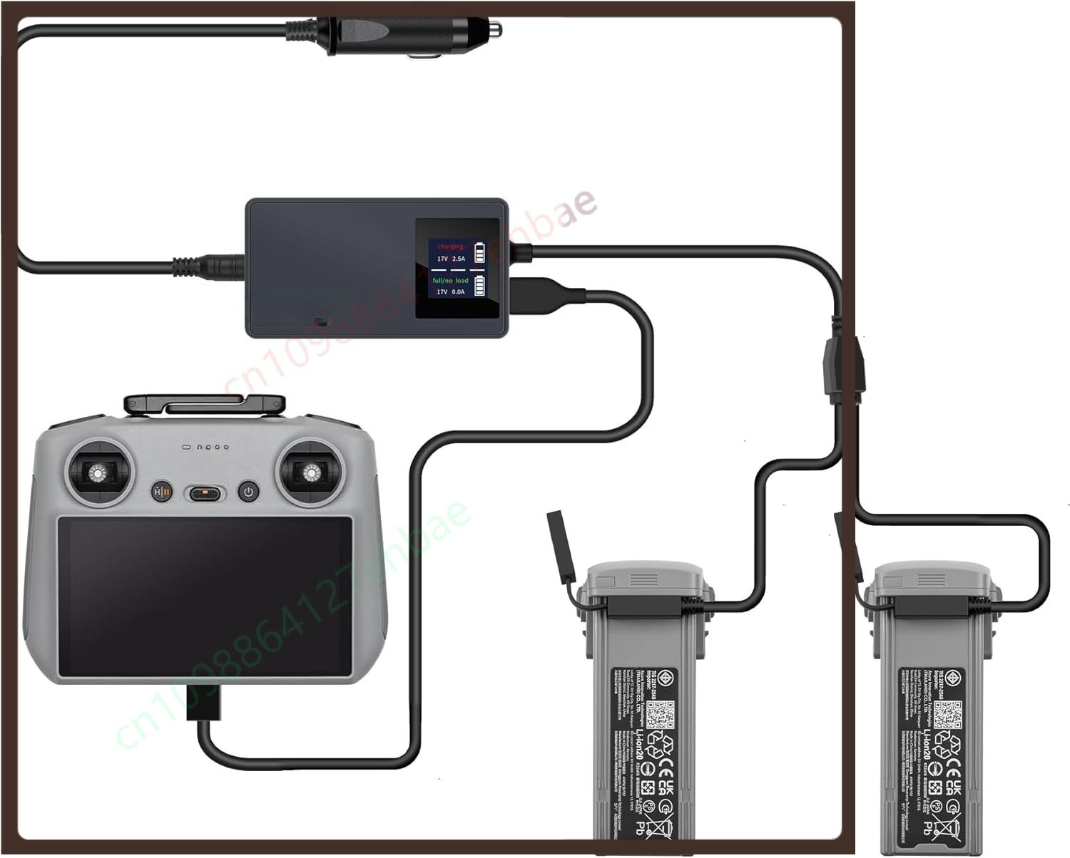 LCD battery car charger for DJ – Drone Charging Hub recenzja i cena