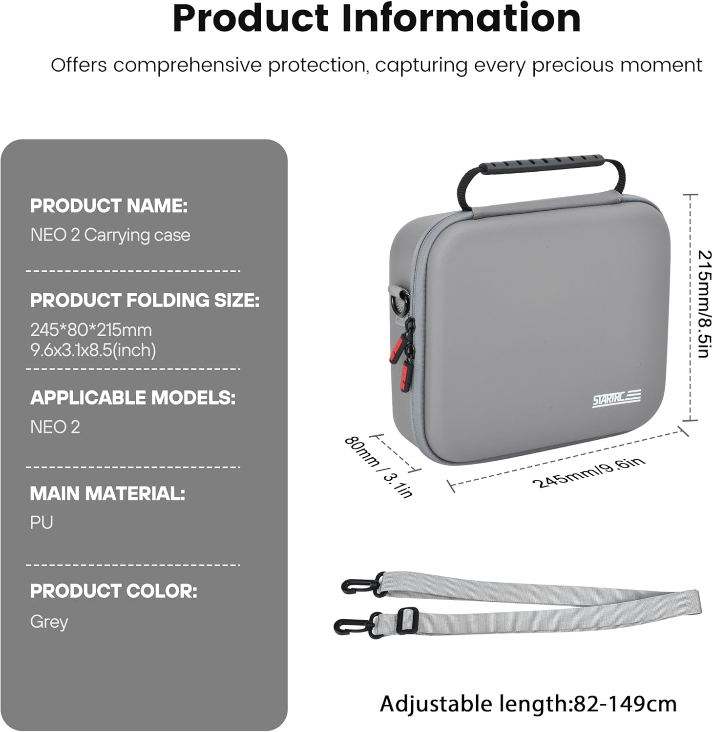STARTRC Neo 2 Portable PU Shou – Drone Carrying Case recenzja i cena