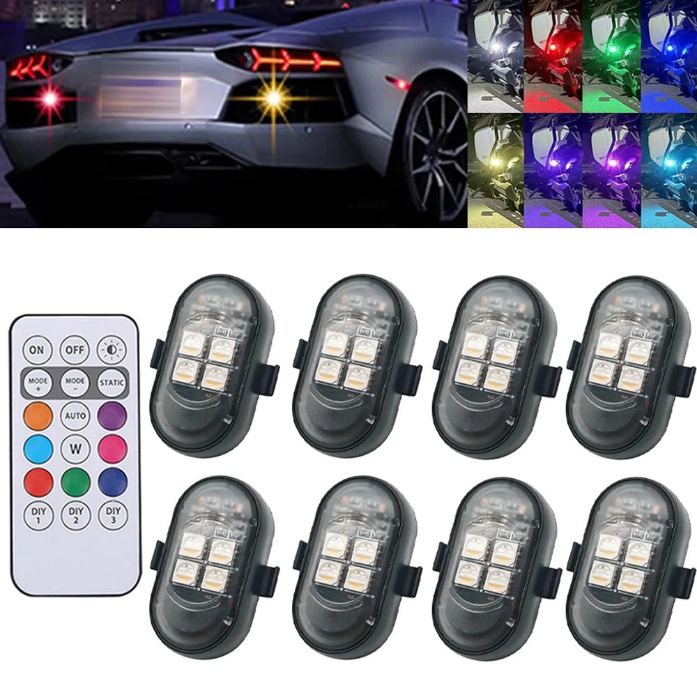 1-8PCS USB Rechargeable Waterp – Drone Strobe Light recenzja i cena
