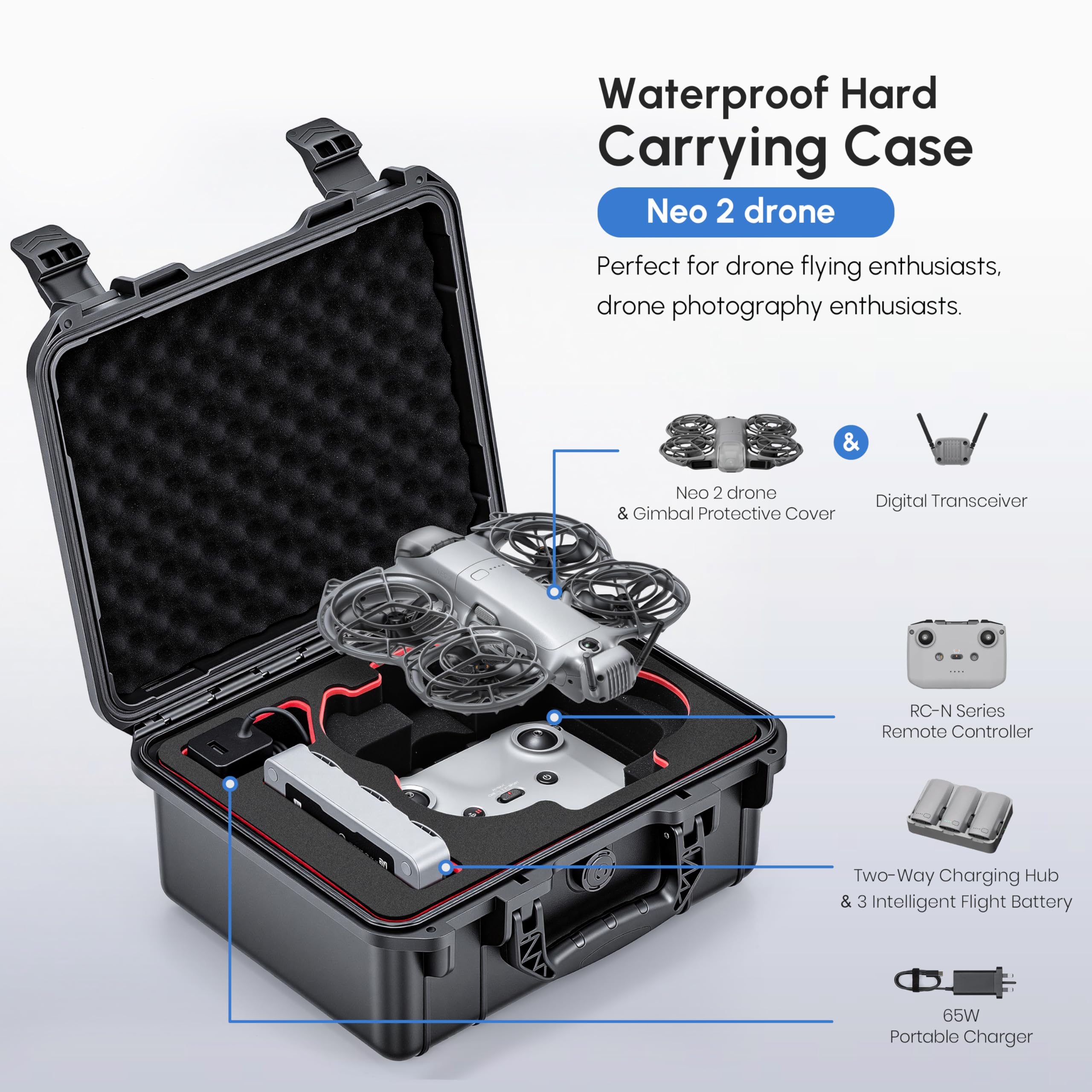 NEO 2 Case,Waterproof Hard Car – Drone Controller Hood recenzja i cena