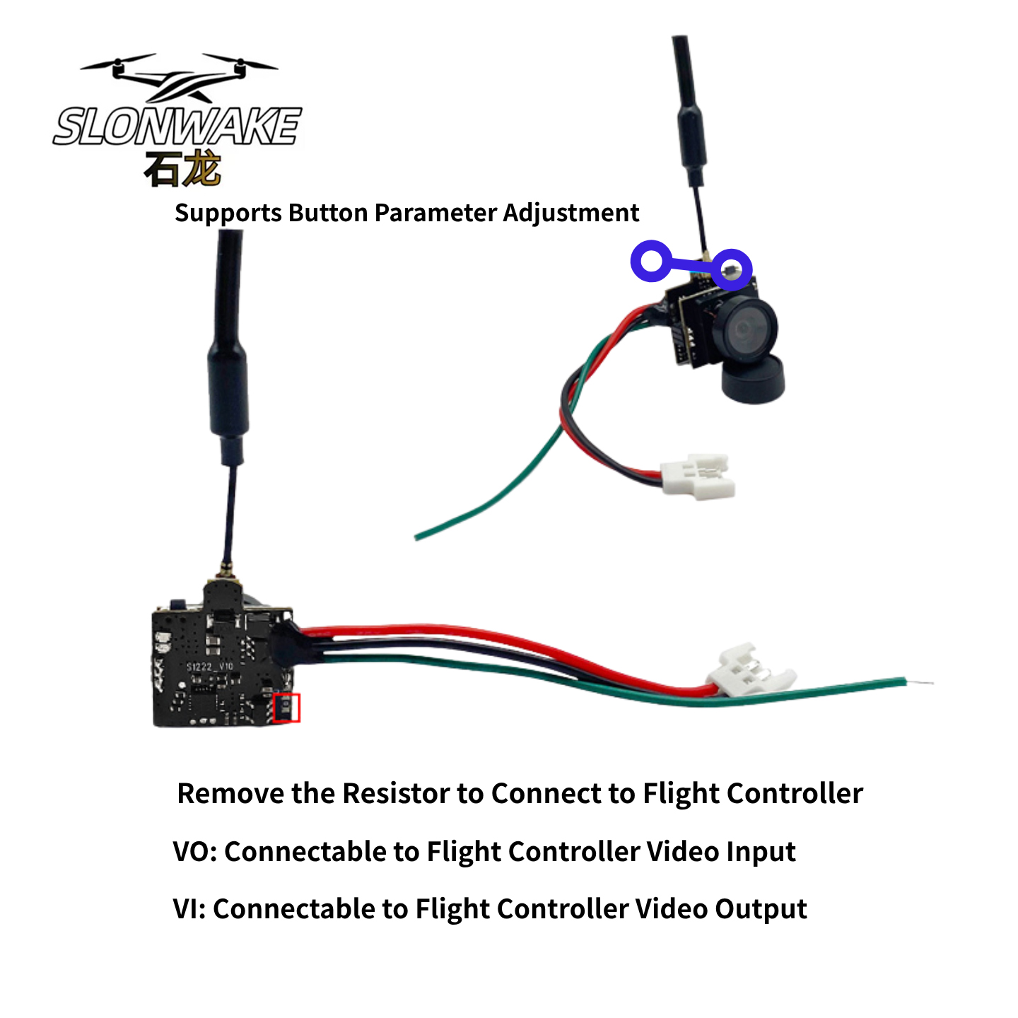 SLONWAKE 5.8G Analog Video Tra – Drone Controller Screen recenzja i cena