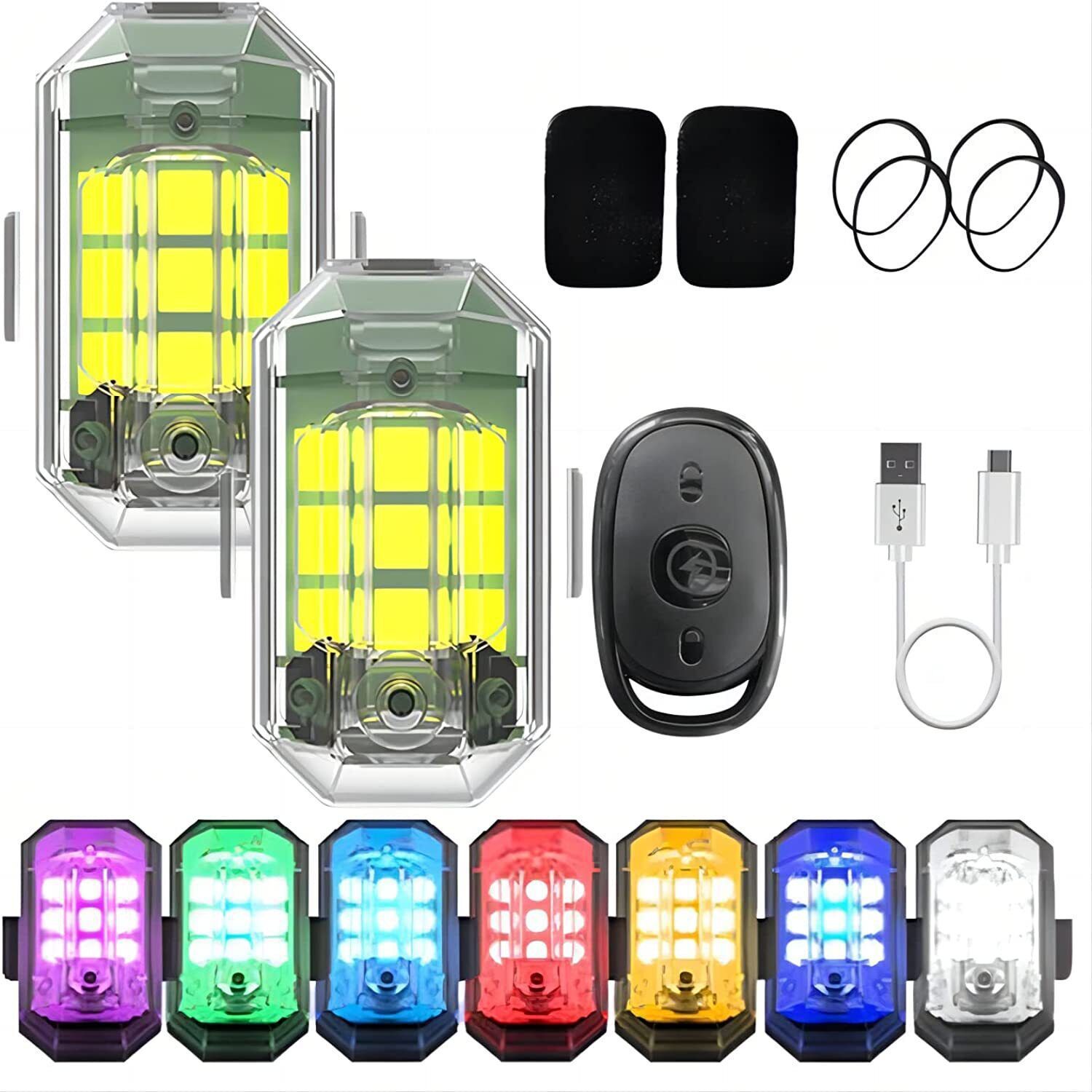 1/2/4Pc Remote Motorcycle Ligh – Drone Strobe Light recenzja i cena
